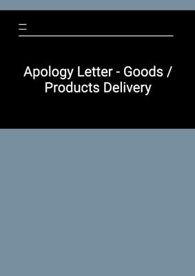 complaint letter for delay in delivery of goods