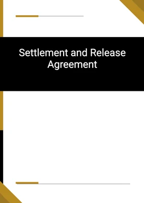 Settlement and Release Agreement