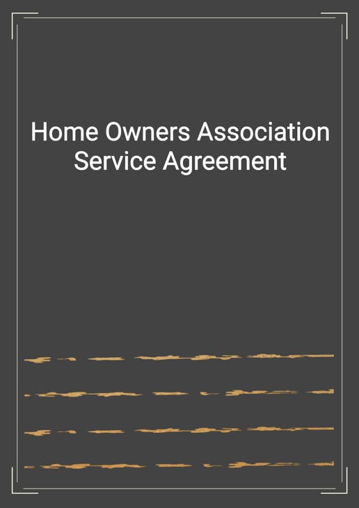 Home Owners Association Service Agreement Template in Word doc ...