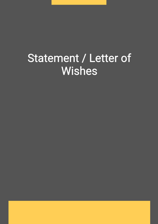 Statement / Letter of Wishes Template in Word doc Will and Testament