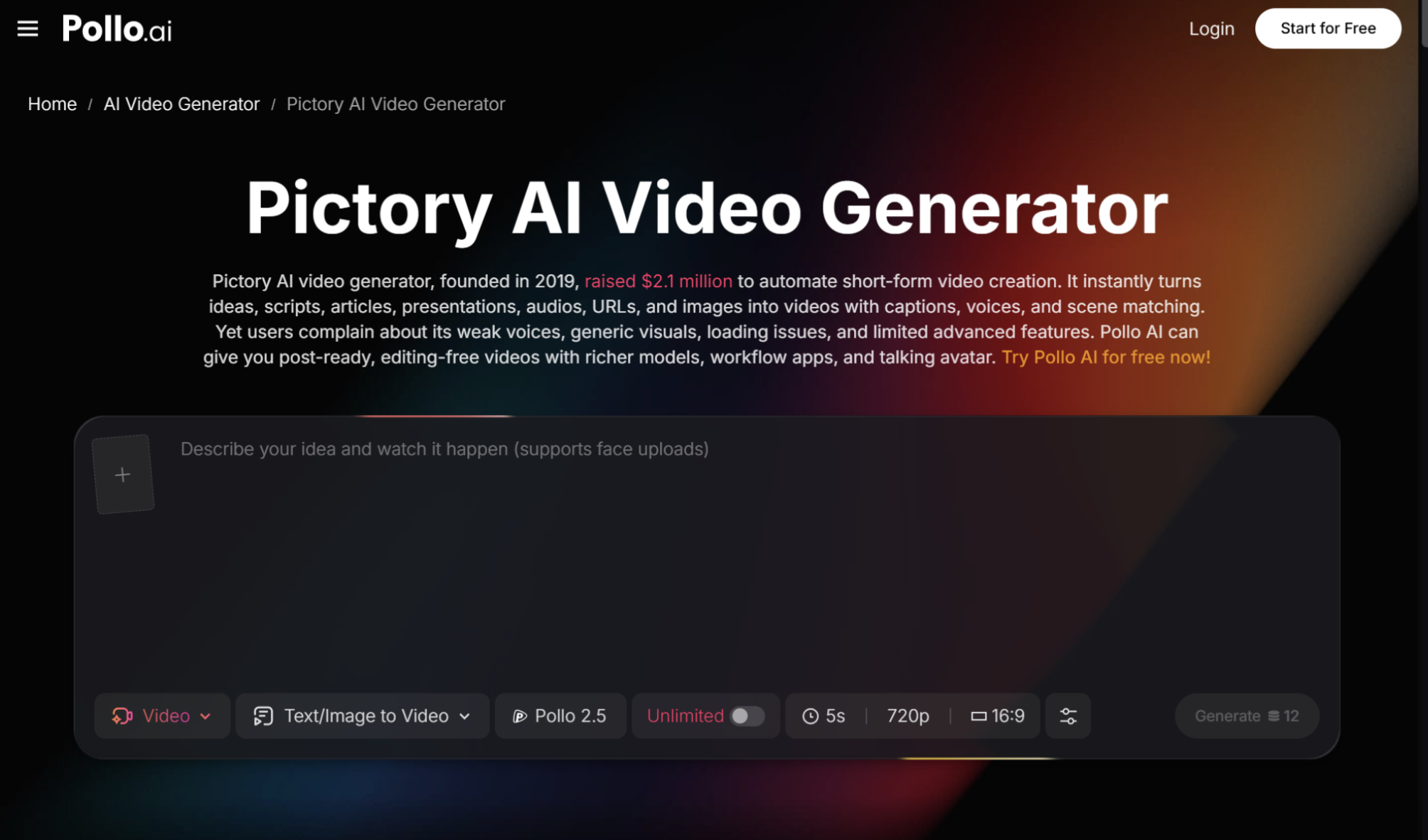 pictory ai video generator