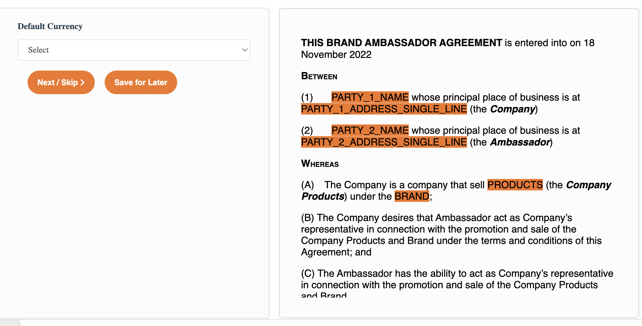Brand Ambassador Contract Template - Sign Templates