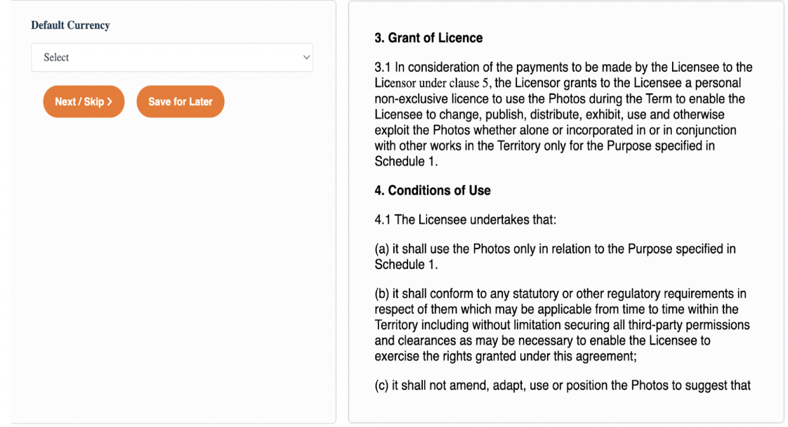 Photograph License Agreement Template