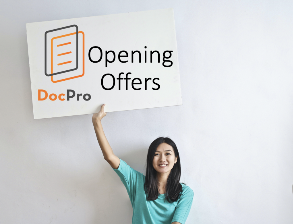 DocPro Opening Offers