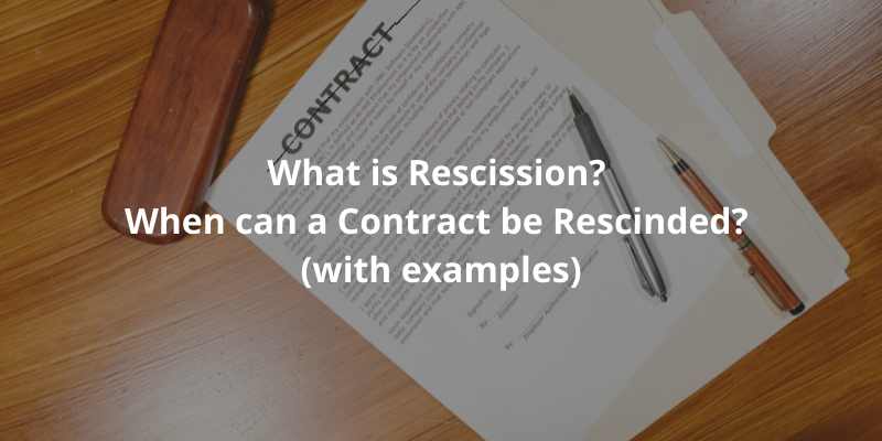 Is Rescission The Same As Termination